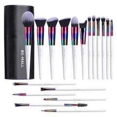 Makeup Brush Set 18 Pcs Premium Synthetic Foundation Powder Concealers Eye Shadows Blush Makeup Brushes with Black Case